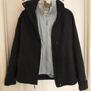 Columbia Interchange Jacket: waterproof outer and puffy inner jacket; Medium